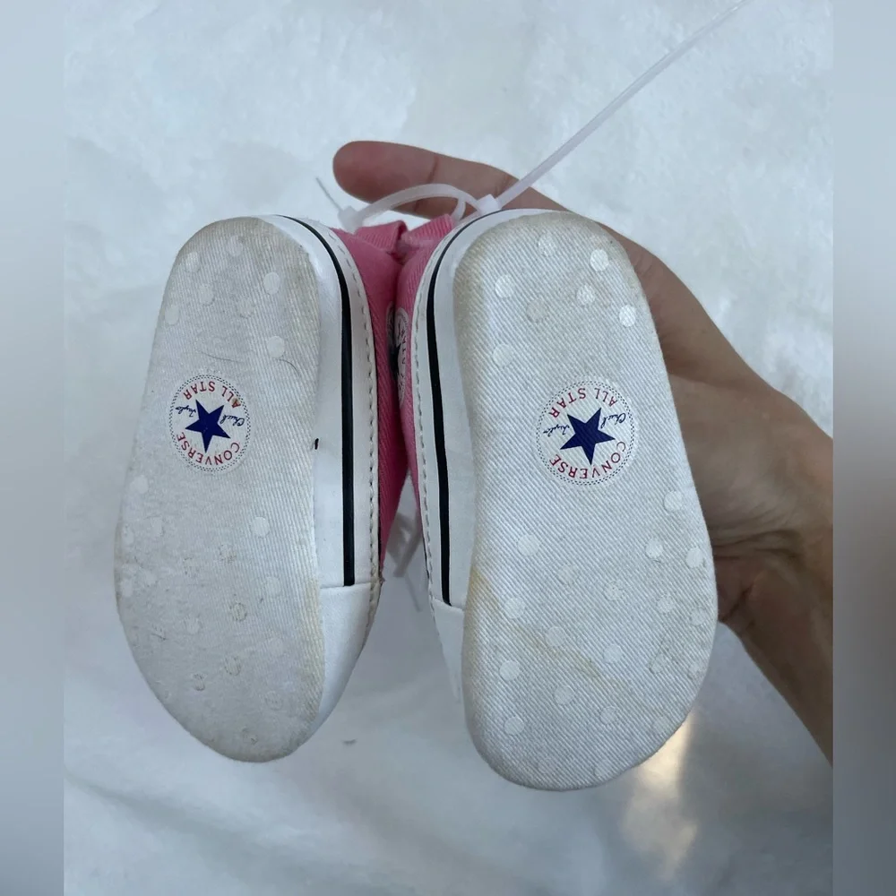 EUC Pink Infant Converse Soft Sneakers